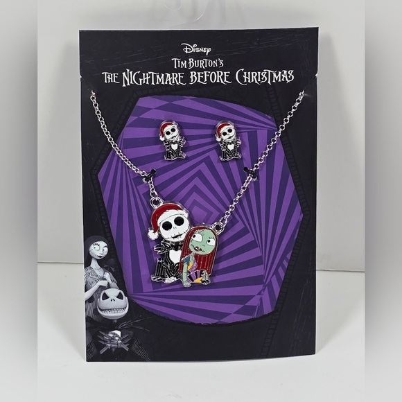 Disney Nightmare Before Christmas Necklace Earring Set Nwt - Picture 1 of 3